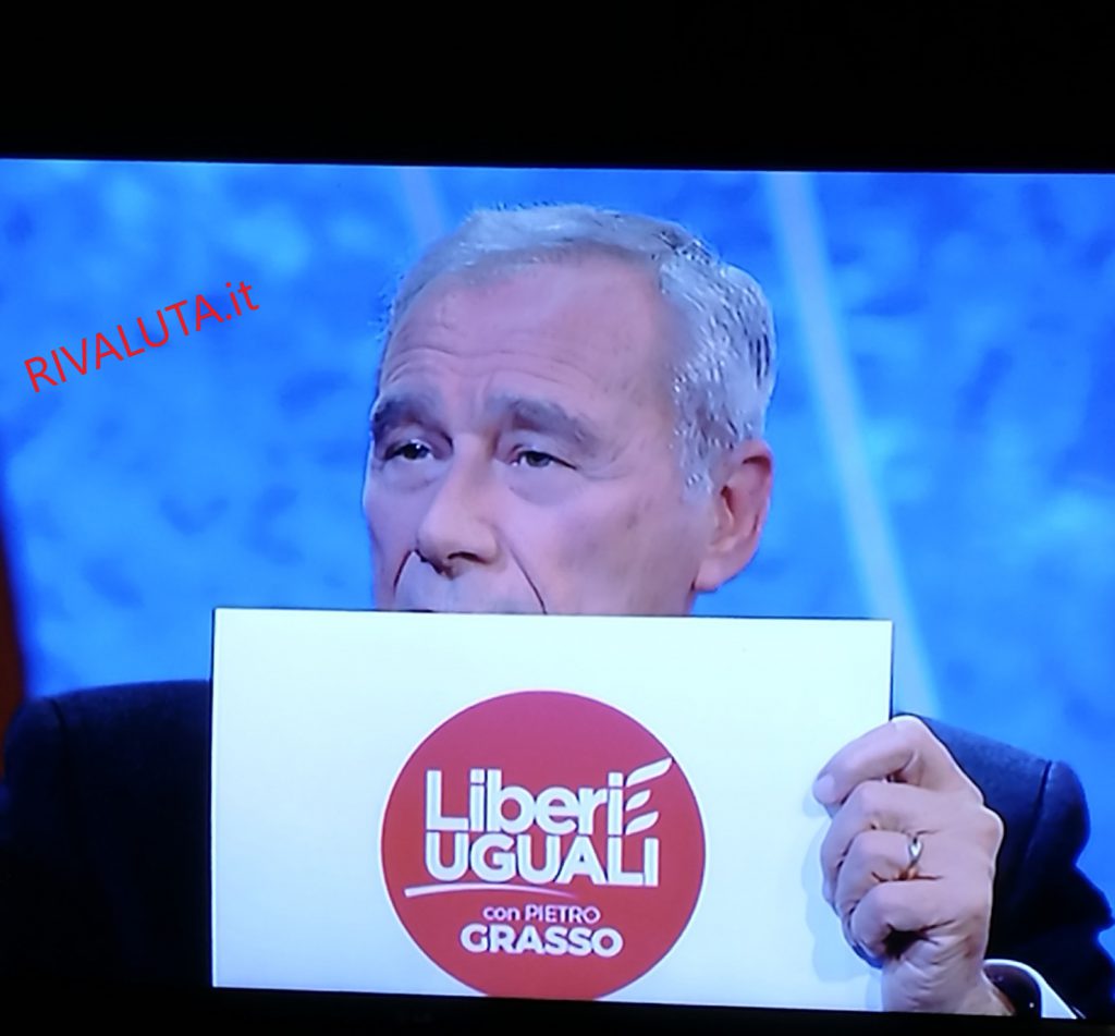 Il Logo di Liberi Uguali con PIETRO GRASSO