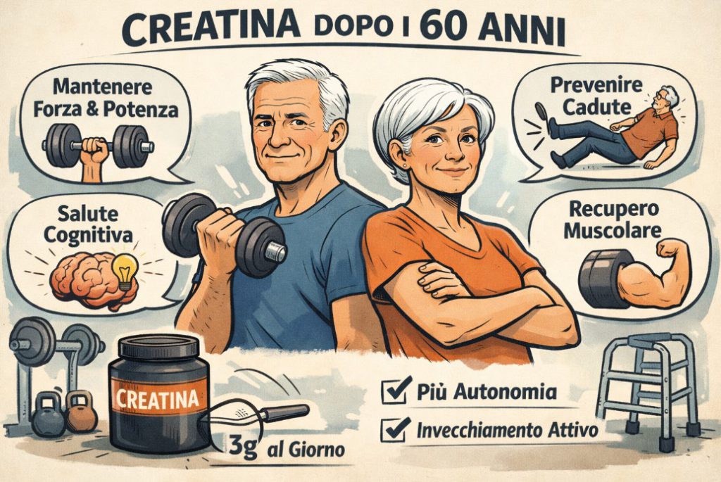 Integrarsi con creatina dopo i 60 anni. I benefici 1