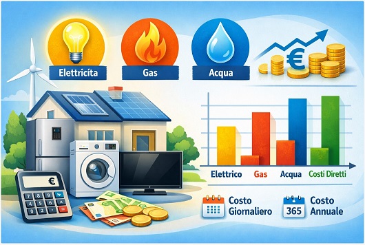 Consumi energetici domestici: elettricità, gas e acqua