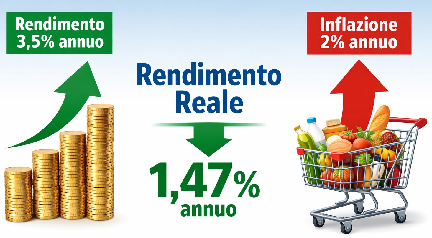 Rendimento reale di un BTP dopo l'inflazione