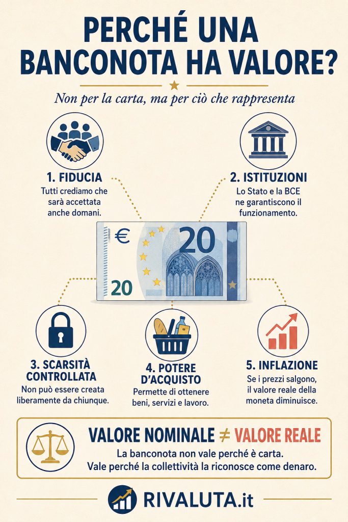 Perché una banconota ha valore