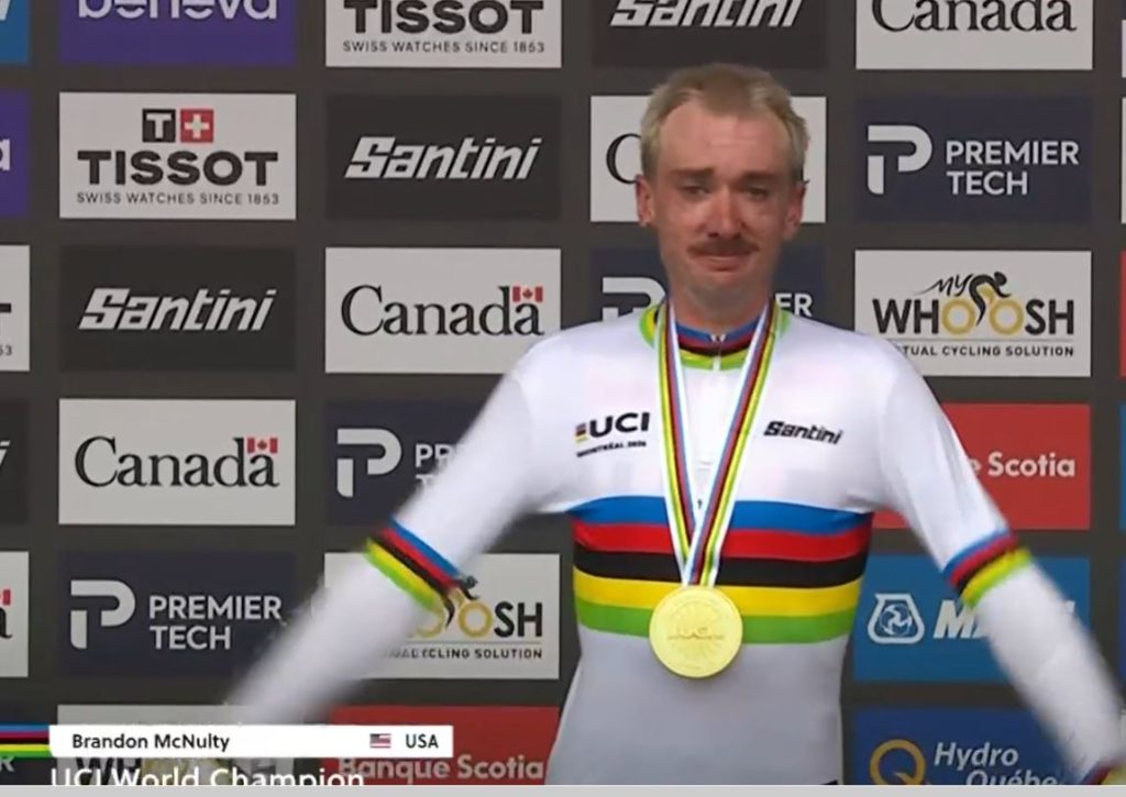 Brandon McNulty campione del mondo 2026: I suoi dai dati di potenza 1 Brandon McNulty vincitore del Campionato del Mondo di ciclismo 2026 a Montréal